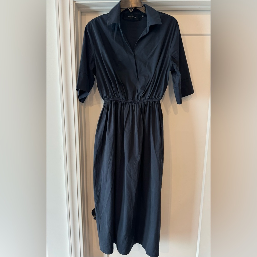 Code x Mode navy blue midi dress size medium